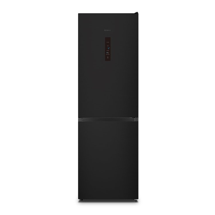 Tecknix 304 Litre Total No Frost Fridge Freezer in Black Inox FFH1865BIX from HomeWise