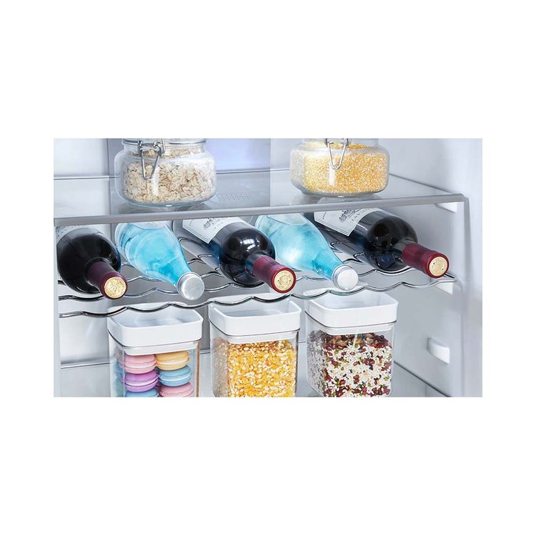 Tecknix 304 Litre Total No Frost Fridge Freezer in Black Inox FFH1865BIX from HomeWise