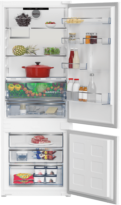 Beko BCNA47593V (76) XXL Oversized 70/30 Integrated Fridge Freezer 1940H x 690W x 555D with HarvestFresh™ - (Tatty Box) - HW182876