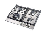 Teknix SCGH61X Signature Collection 4 Zone Gas Hob  in Stainless Steel with Wok Burner and Cast Iron Pan Supports - POHW0123