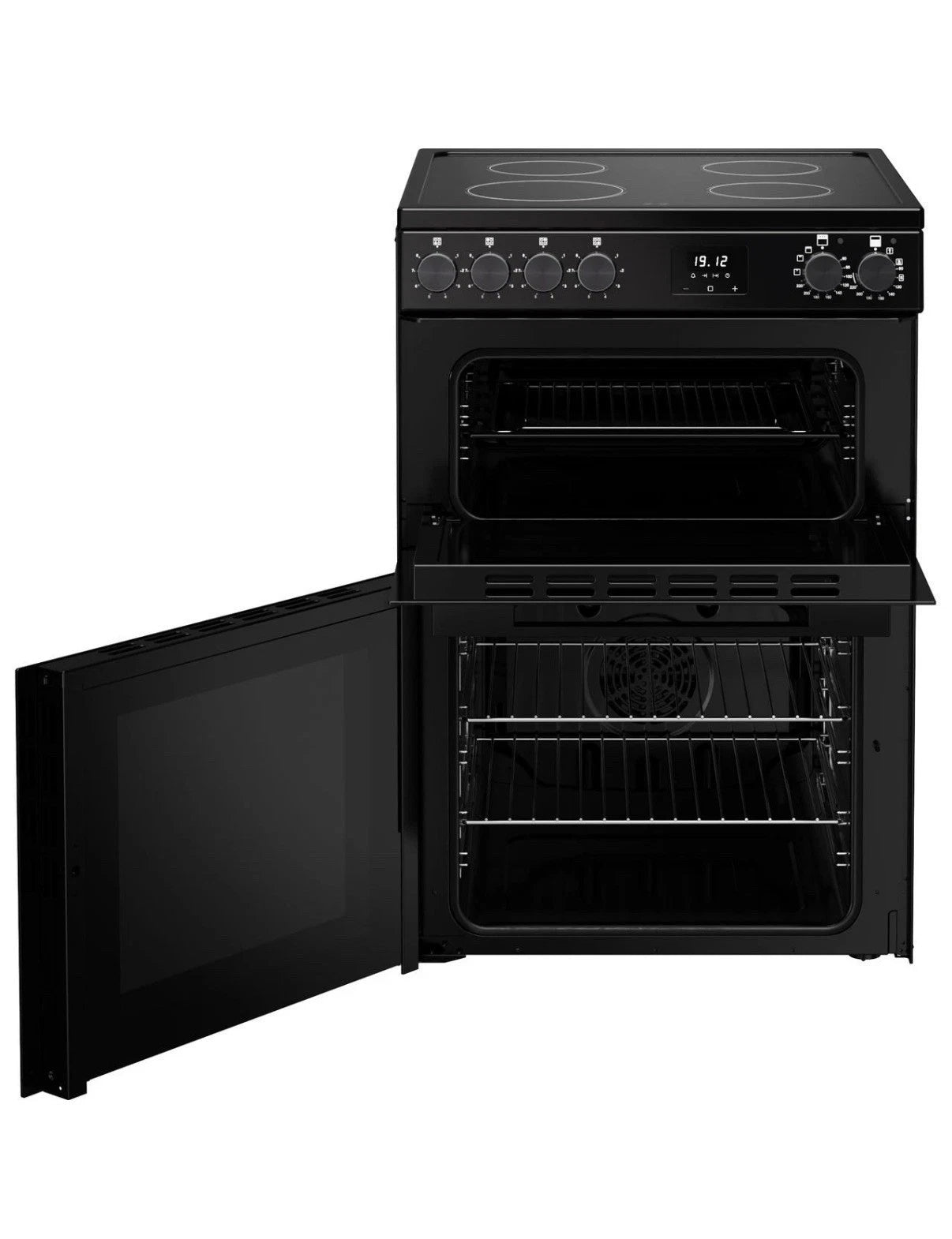 Belling 444412058 FSA Vision 60Ei BSS (72) 60cm Electric Induction Cooker with Double Oven in Black - (Ex Display) - HW182372