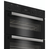Hotpoint DUH 10D B 72cm Built Under Double Oven with Enamel Liners in Black - A/A Rated - HW181731