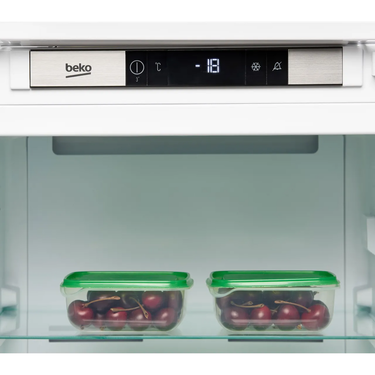 Beko BFFD4577 178cm Integrated Frost Free 220L Tall Upright Freezer with Sliding Hinge - E Rated - GRADED DENTED HW182449
