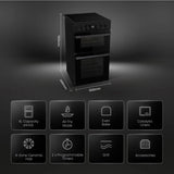 Hisense HDCEC5C10B (07) 50cm Electric Ceramic Cooker with Double Oven and AirFry Function in Black - A Rated - (Ex Display) _ HW182307