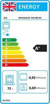AEG 3000 Series BPX535061M (40) Built-in Electric Single Oven with Pyrolytic Self Cleaning in Stainless Steel - A+ Rated - (Graded) - HW181840