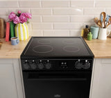 Belling 444412058 FSA Vision 60Ei BSS (72) 60cm Electric Induction Cooker with Double Oven in Black - (Ex Display) - HW182372