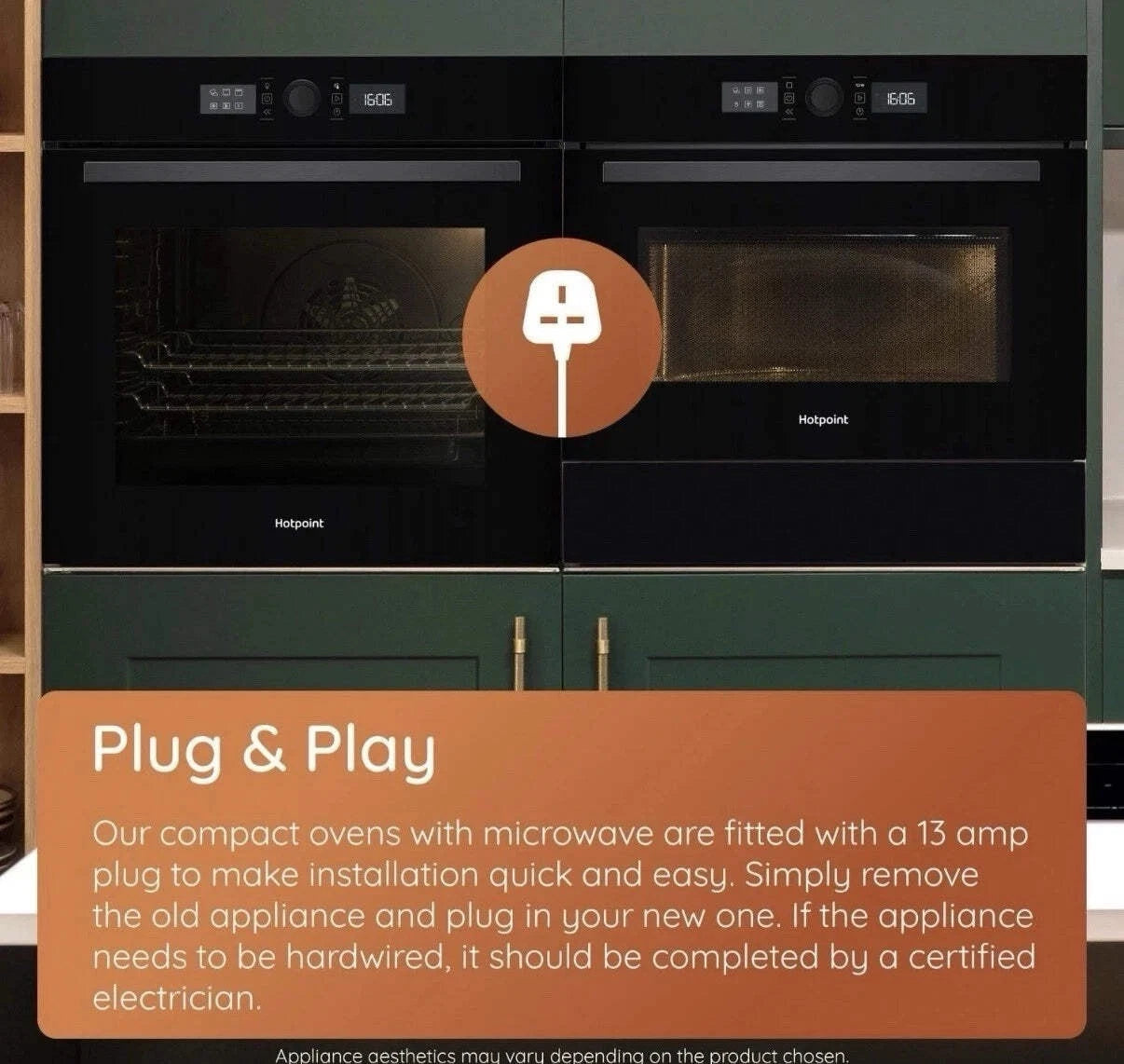 Hotpoint HPD 254CR BUK (92) 1000W 31 Litre Built-in Microwave and Grill in Black - (Blemished) - HW182492