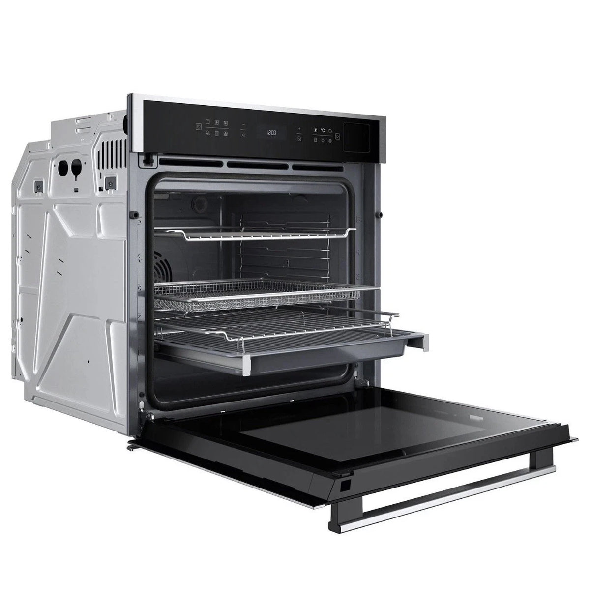 Hotpoint Class 6 HOI6A8PT1SXUK (45) Built in Single AirFry Oven with Pyrolytic Self Cleaning in Stainless Steel - (Ex Display Bemished) - HW182745