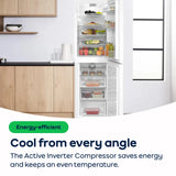 Hotpoint HTC20 T322 UK (77) 194cm Extra Tall 280L 70/30 Integrated No Frost Fridge Freezer - Sliding Door Hinge - E Rated - (Ex Display) - HW181977