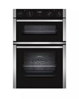 Neff N50 U1ACE2HN0B (10) Built-In Electric Double Oven in Stainless Steel - A Rated from HomeWise Appliances stock photo front of the oven