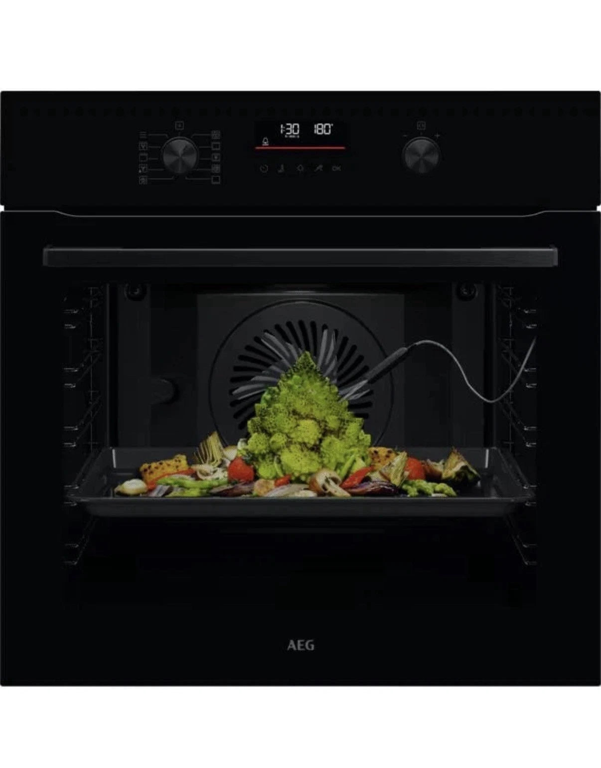 AEG OS6AB50AK (16) Sense Cook Built-in Electric Single Oven in Black - A+ Rated - (Ex Display) - HW182416