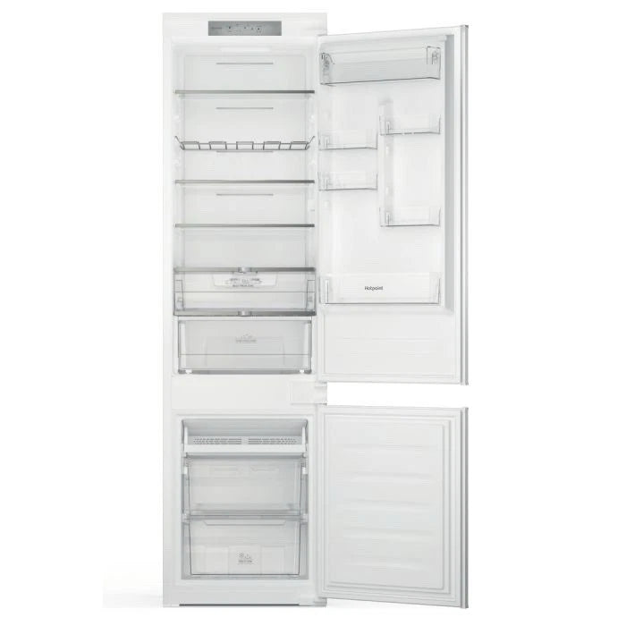 Hotpoint HTC20 T322 UK (77) 194cm Extra Tall 280L 70/30 Integrated No Frost Fridge Freezer - Sliding Door Hinge - E Rated - (Ex Display) - HW181977