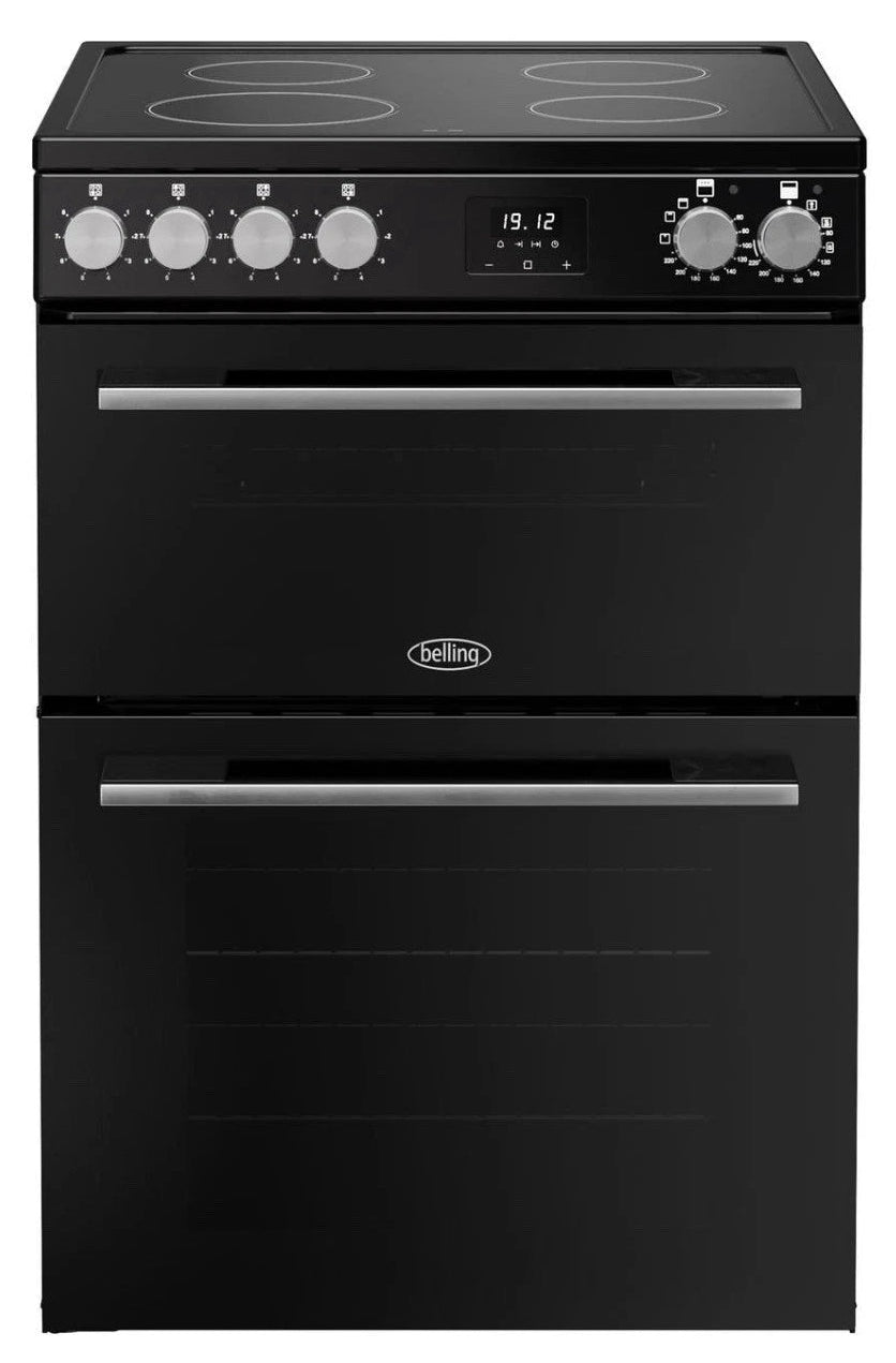 Belling 444412059 FSA Vision 60Ei BSS (74) 60cm Electric Induction Cooker with Double Oven in Black - (Ex Display) - HW182374