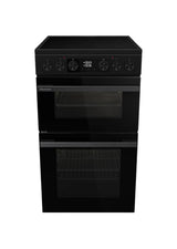 Hisense HDCEC5C10B (07) 50cm Electric Ceramic Cooker with Double Oven and AirFry Function in Black - A Rated - (Ex Display) _ HW182307