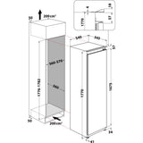 Hotpoint HTSD18A011A1 306 Litre Tall Integrated Larder Fridge - E Rated ex display - HW182424