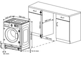 Beko WTIK94121F Integrated 9KG 1400 Spin Washing Machine in White - A Rated NEW HW182333