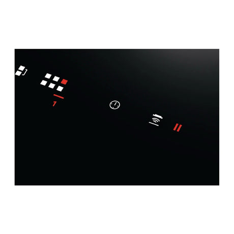 AEG IKE85651 80cm Multibridge Induction Hob from HomeWise Appliances stock photo showing close up of touch controls.