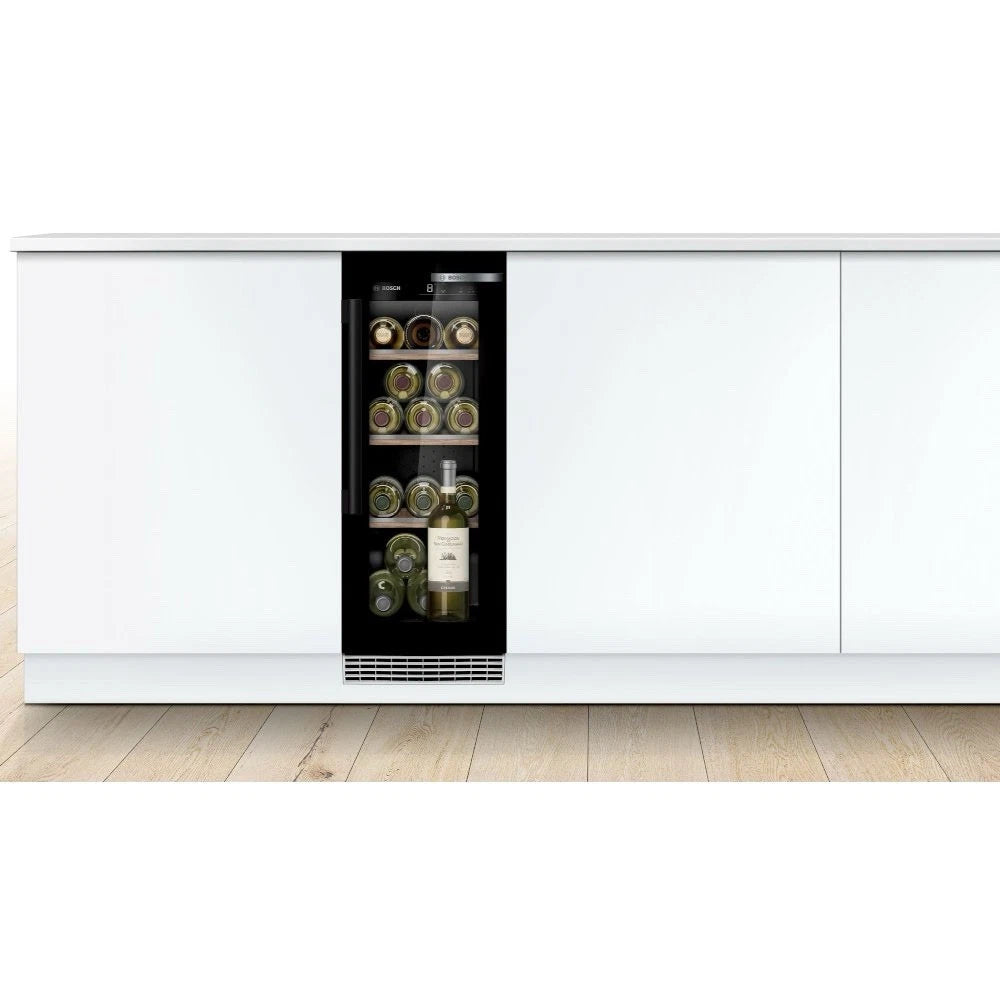 Bosch Series 6 KUW20VHF0G (10) 21 Bottle 30cm Built-in Wine Cooler - F Rated - (Ex Display) - HW182310