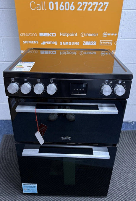Belling 444412059 FSA Vision 60Ei BSS (74) 60cm Electric Induction Cooker with Double Oven in Black - (Ex Display) - HW182374