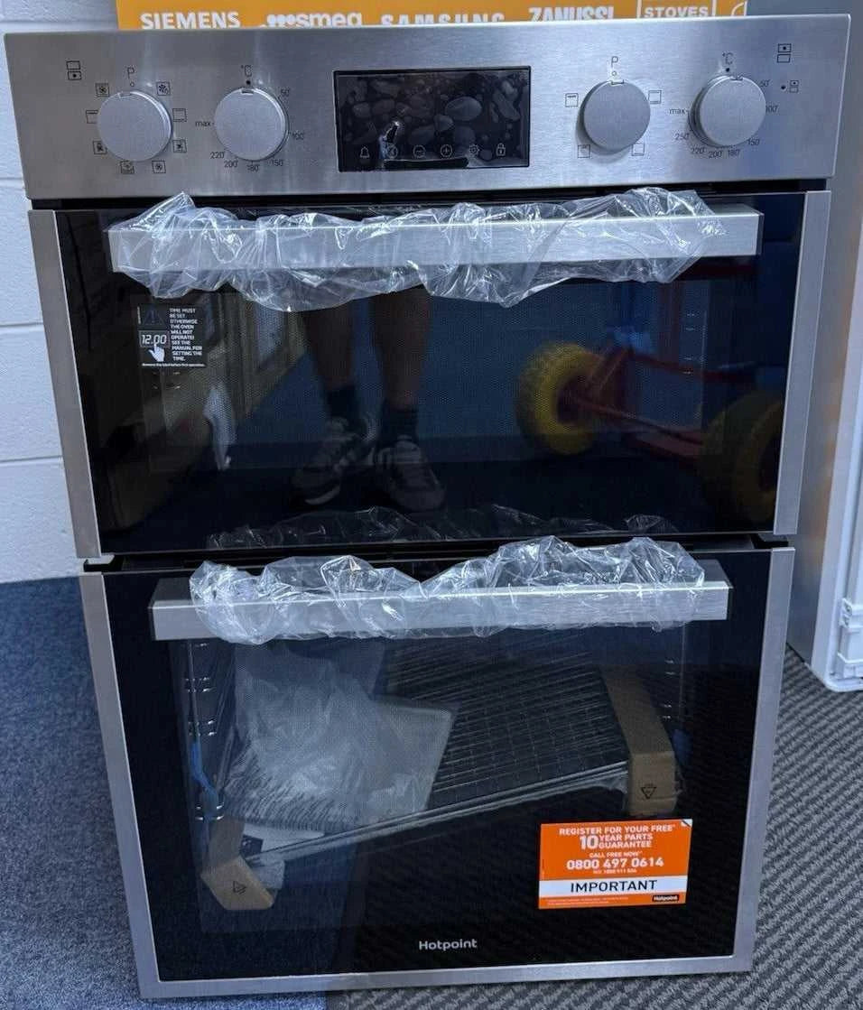 Hotpoint DIH 82D IX (03) Double Built-In Electric Oven in Stainless Steel - A/A Rated - (Ex Display) - HW182803