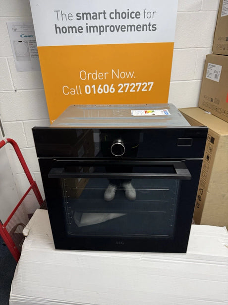 AEG 7000 BSK978330B SteamCrisp Built-in Single Oven with Pyrolytic Self Cleaning in Black - A++ Rated - (Ex Display) - HW181838