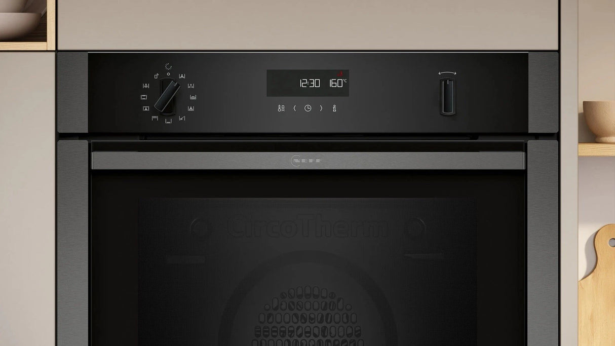 Neff N50 B6ACH7AG7B (41) Slide & Hide® Electric Single Oven in Graphite - A+ Rated - (Blemished) - HW182641