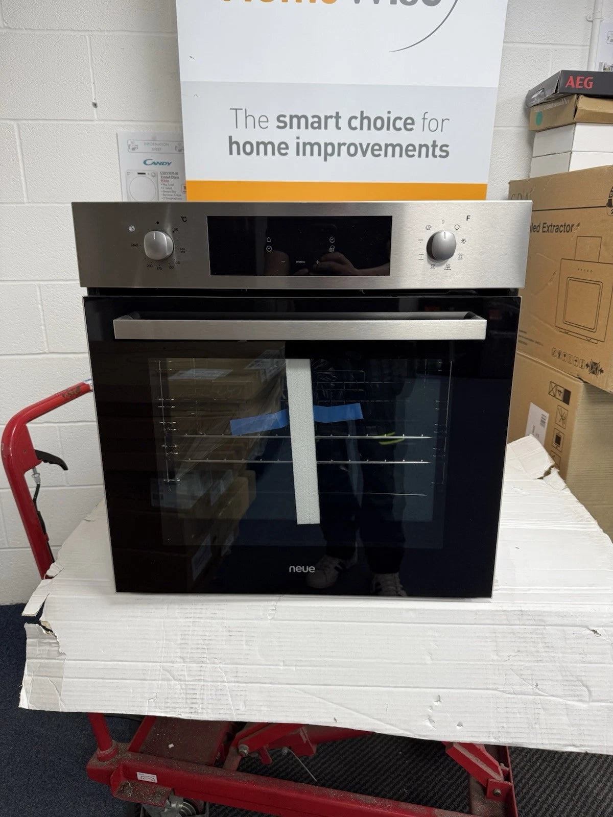 Candy (Neue) FNPX615 Built-in Electric Single Oven with 13 Amp Plug in Stainless Steel - POHW0144