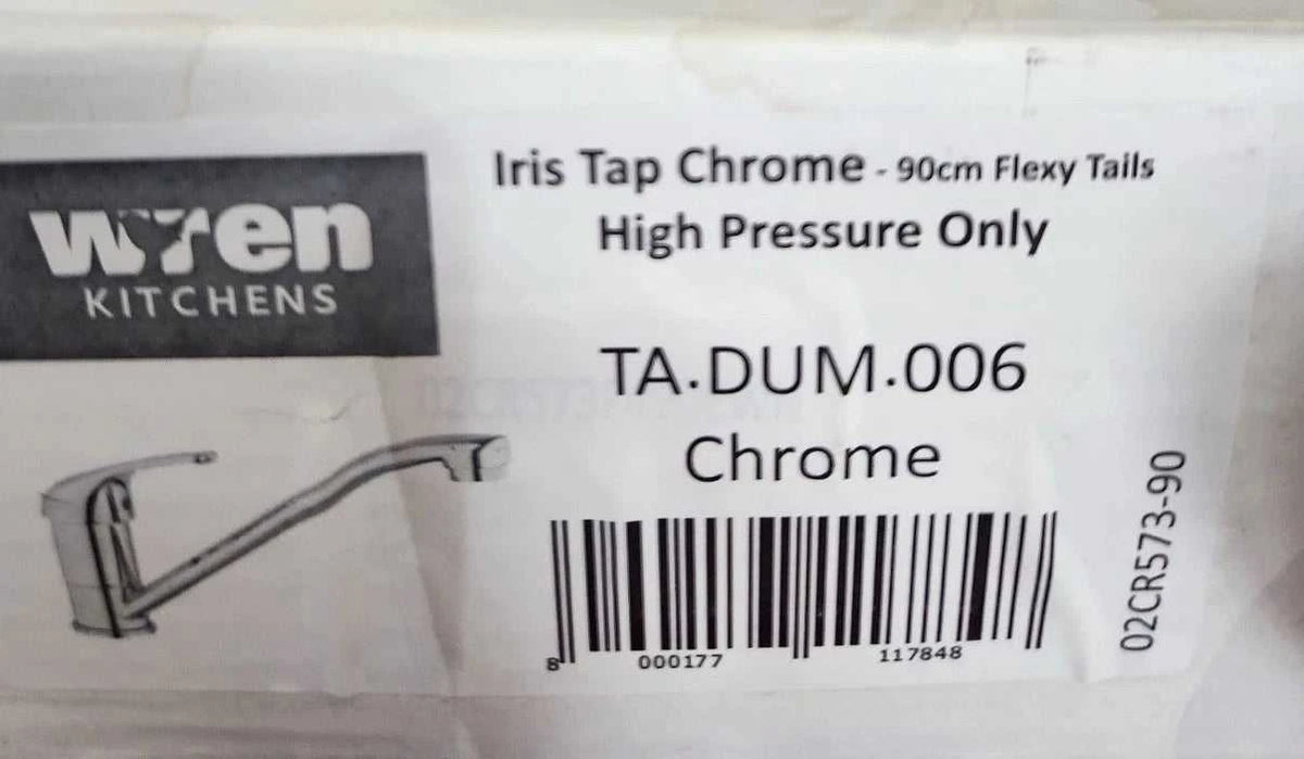 Wren Kitchens Iris Chrome Monobloc Single Lever Kitchen Mixer Tap - (New Boxed) - TA.DUM.006 - HW182790
