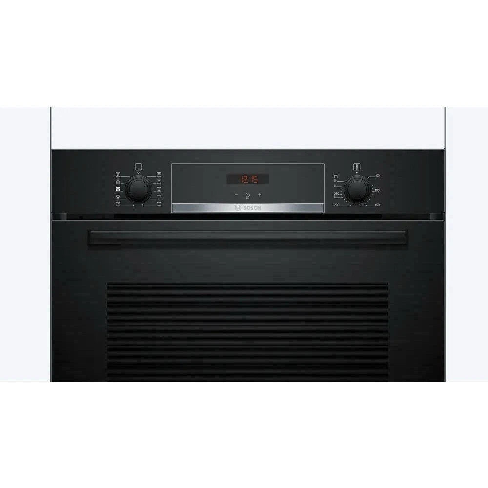 Bosch Series 4 HQA534BB3B Built In Electric Single Oven with added Steam Function in Black - A+ Rated - (Ex Display) - HW181973
