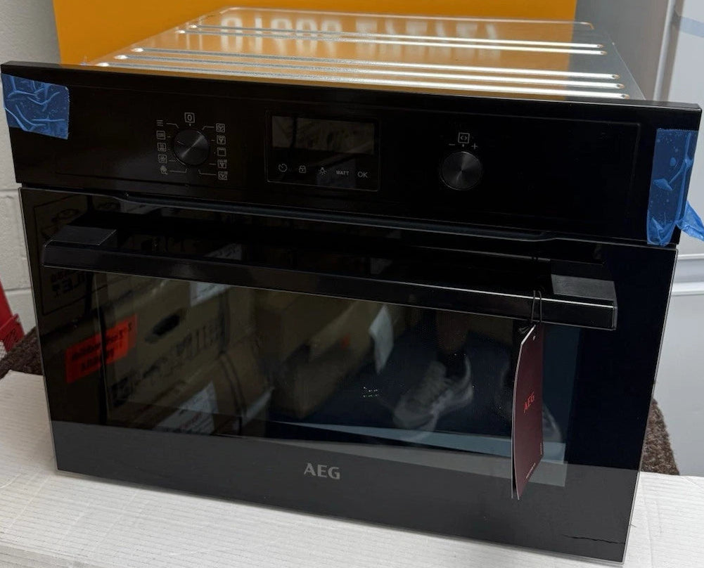 AEG 5000 KOX36506GB (58) CombiAir Built-in Oven and Microwave in Black - (Tatty Box) - HW182758