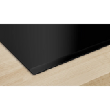 Bosch Series 6 PIV831HB1E 80cm 5-Zone Induction Hob in Black - Wi-Fi Enabled sleek modern bevelled front edge.