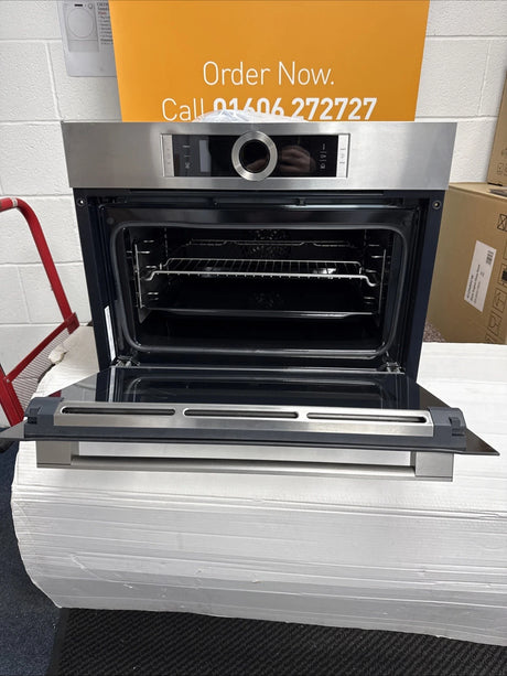Bosch Series 8 CSG656BS1B Built-in Electric 47 Litre Compact Steam Oven with 4D Hot Air in Stainless Steel - (Blemished) - HW181931