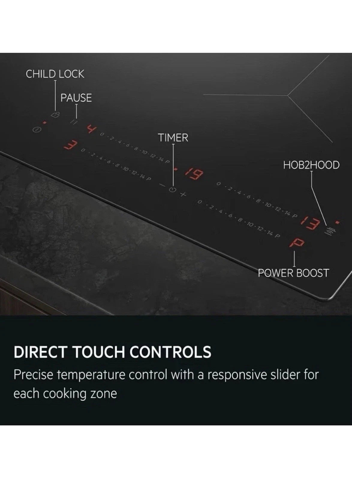 AEG 7000 Series IAX64411CB 59cm 4-Zone SenseBoil® Induction Hob in Black - Hob2Hood - (Tatty Box) - HW181832-02