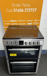 Kenwood KDC60SS25 (67) 60cm Electric Ceramic Cooker with Double Oven and Air Fry Function in Stainless Steel - (Ex Display) - HW182367