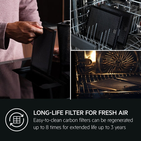 AEG SaphirMatt® TCH74B01FZ (61) 71cm 4 Zone Induction Hob with Venting Extraction in Matt Black - A+ Rated - (Tatty Box) - HW182361 - MANAGERS SPECIAL PRICE £1039.20