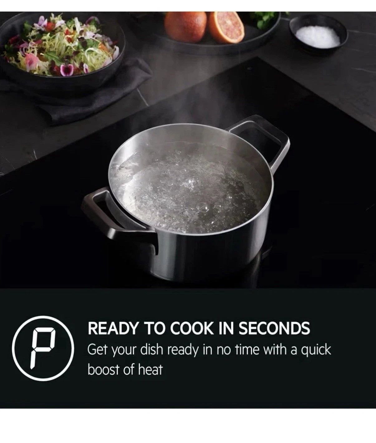 AEG 7000 Series IAX64411CB 59cm 4-Zone SenseBoil® Induction Hob in Black - Hob2Hood - (Tatty Box) - HW181832-02