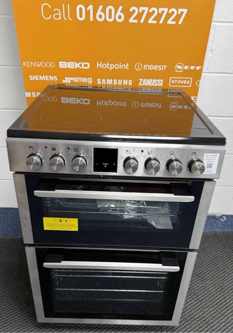 Kenwood KDC60SS25 (67) 60cm Electric Ceramic Cooker with Double Oven and Air Fry Function in Stainless Steel - (Ex Display) - HW182367