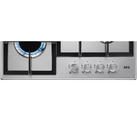AEG HGB64200SM (44) 3000 59cm 4 Burner Gas Hob in Stainless Steel - (New) - HW182244