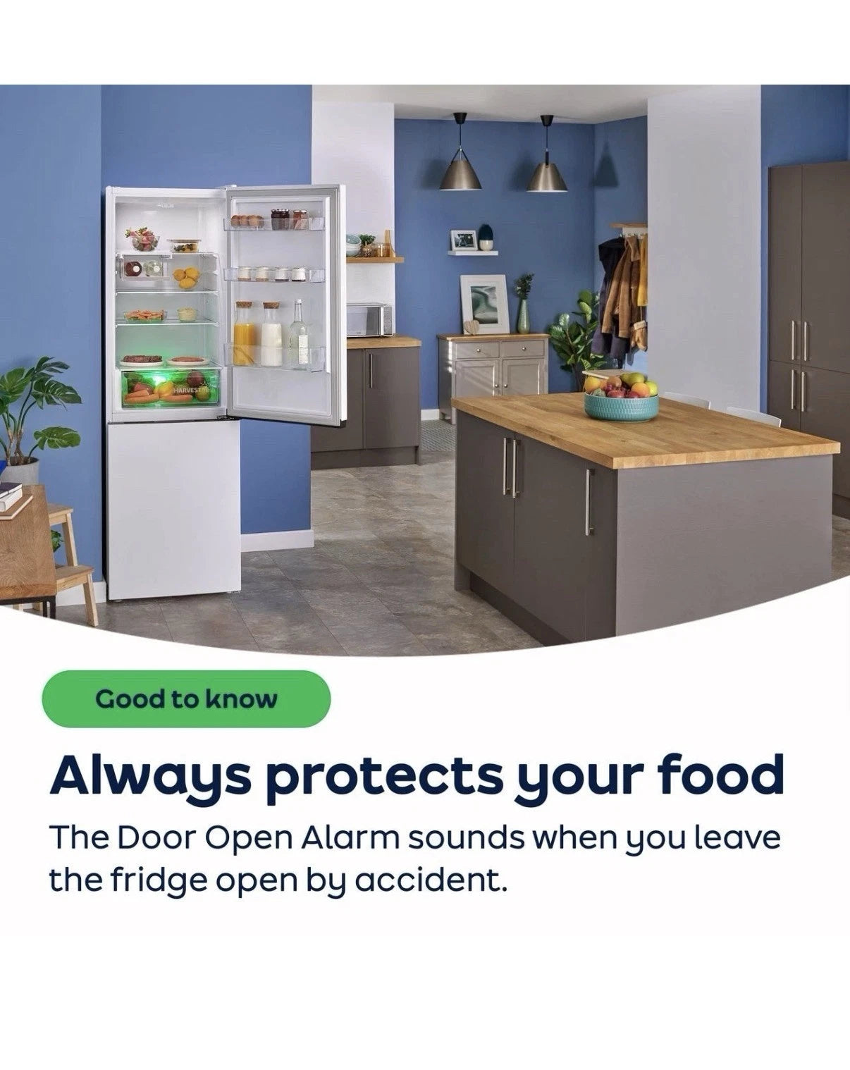 Beko BCFD4V73 (82) 70/30 Frost Free HarvestFresh™ Integrated Fridge Freezer with Sliding Hinge - E Rated - HW181882