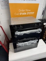 Hotpoint DUH 10D B 72cm Built Under Double Oven with Enamel Liners in Black - A/A Rated - HW181731