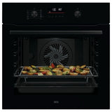 AEG 6000 Series OS6PB50AK (81) Built-in Electric Single Oven with Pyrolytic Self Cleaning in Black - A+ Rated - (Ex Display) - HW182281