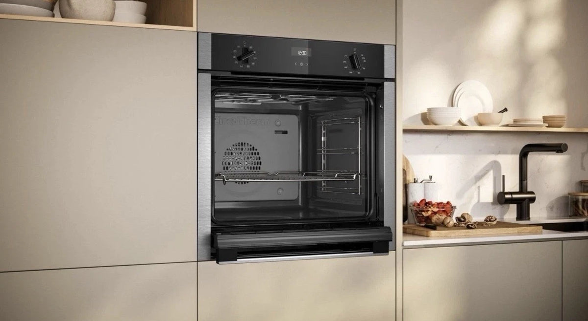Neff N50 B3ACE4AN3B (40) Built in Slide & Hide Electric Single Oven in Stainless Steel - (New Boxed) - HW182740