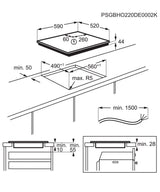AEG 7000 Series IAX64411CB 59cm 4-Zone SenseBoil® Induction Hob in Black - Hob2Hood - (Tatty Box) - HW181832-02