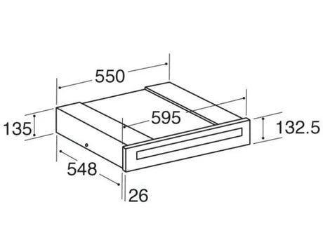 CDA VW155BL (90) 14cm Warming Drawer in Black - Non Branded Glass Front - (Ex Display) - HW182190