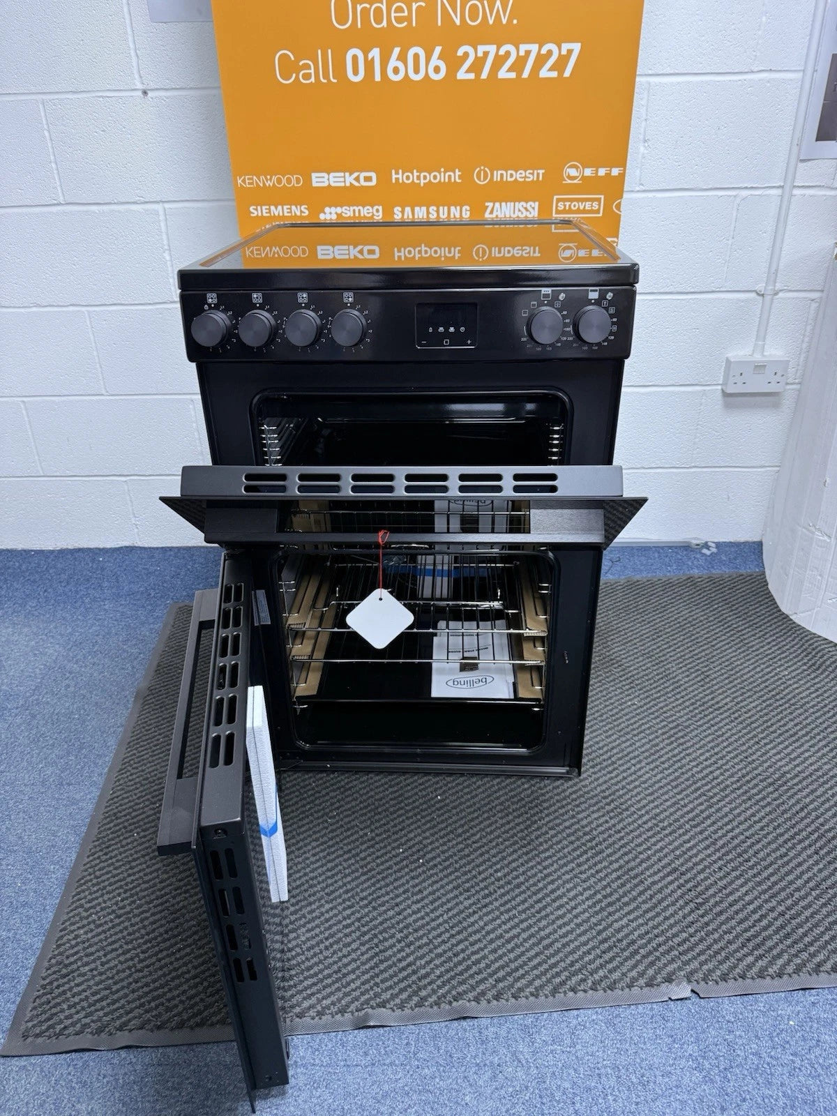 Belling 444412058 FSA Vision 60Ei BSS (72) 60cm Electric Induction Cooker with Double Oven in Black - (Ex Display) - HW182372