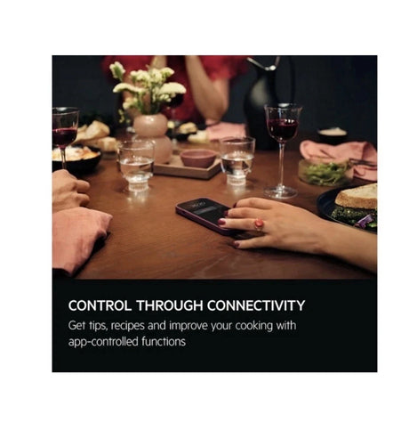 AEG 6000 Series GK6NK401B Combi Quick Compact Built-in Combination Microwave Oven in Black from HomeWise Appliances. Graphic for Control Through Connectivity. Get tips recipes and improve your cooking with app-controlled functions.