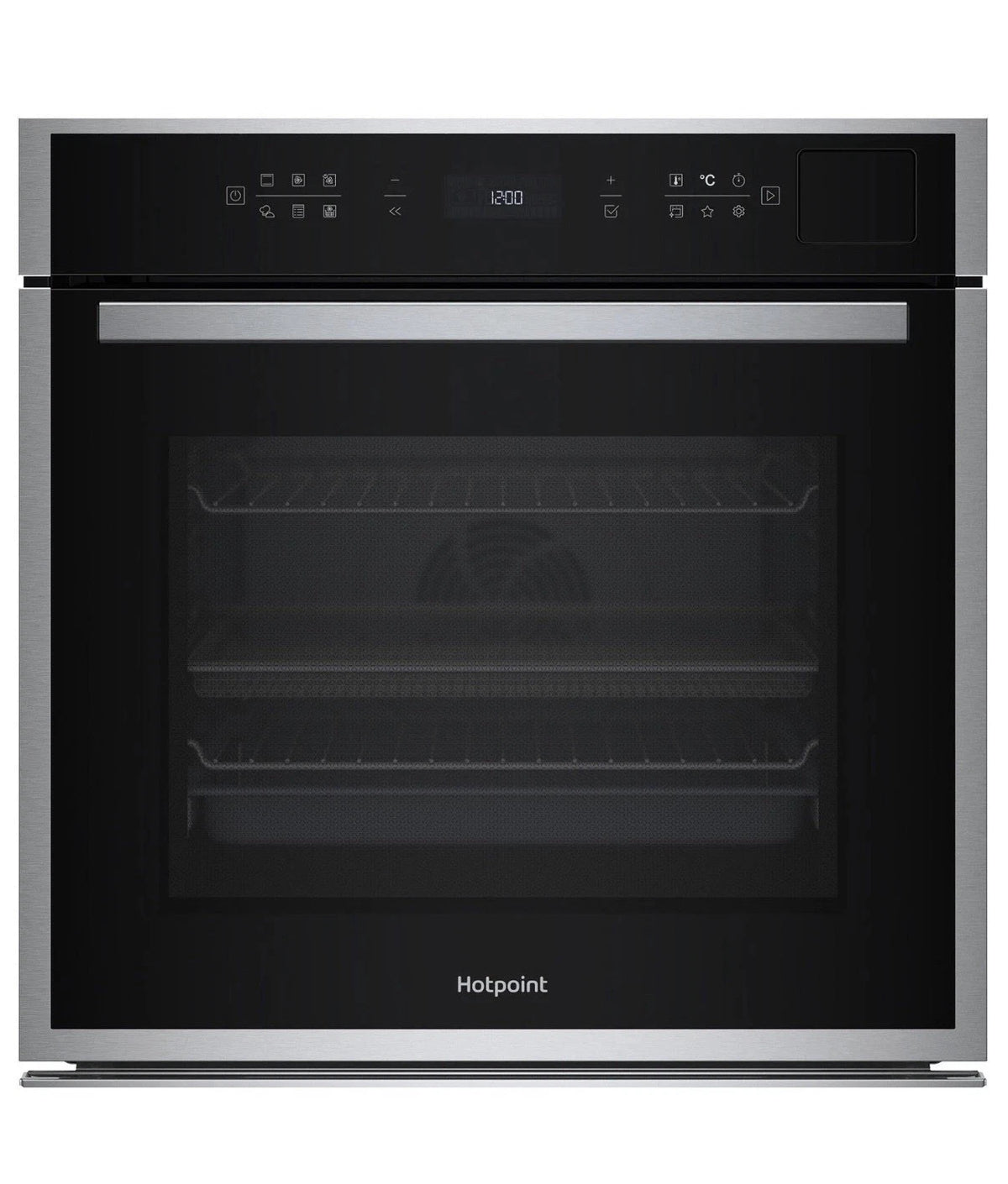 Hotpoint Class 6 HOI6A8PT1SXUK (45) Built in Single AirFry Oven with Pyrolytic Self Cleaning in Stainless Steel - (Ex Display Bemished) - HW182745