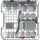 Hotpoint H3B L626 X UK Semi Integrated Full Size Dishwasher with Black and Stainless Control Panel - Fixed Door Hinge Kit - E Rated - HW181877