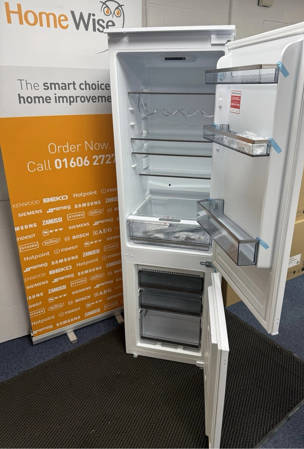 CDA FW727 (69) 70/30 Integrated Frost Free Fridge Freezer - E Rated - (Ex Display) - HW182569