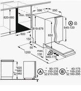 Zanussi ZDLN2621 (40) 14 Place Full Size Fully Integrated Dishwasher with Top Cutlery Tray in White - E Rated - (Ex Display) - HW182240